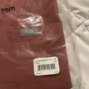 Figs Dusty Rose V-Neck Top